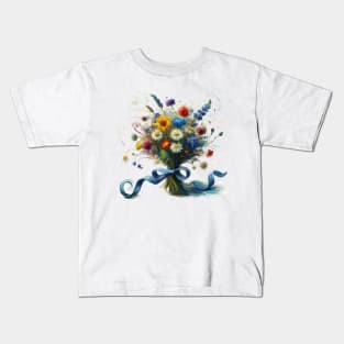 Wildflower Bouquet Shirt, Boho Cottagecore Flower Shirt, Mothers Day Gifts, Mom Shirt, Gardening Shirt, Mothers Day Garden Gift for Her Kids T-Shirt